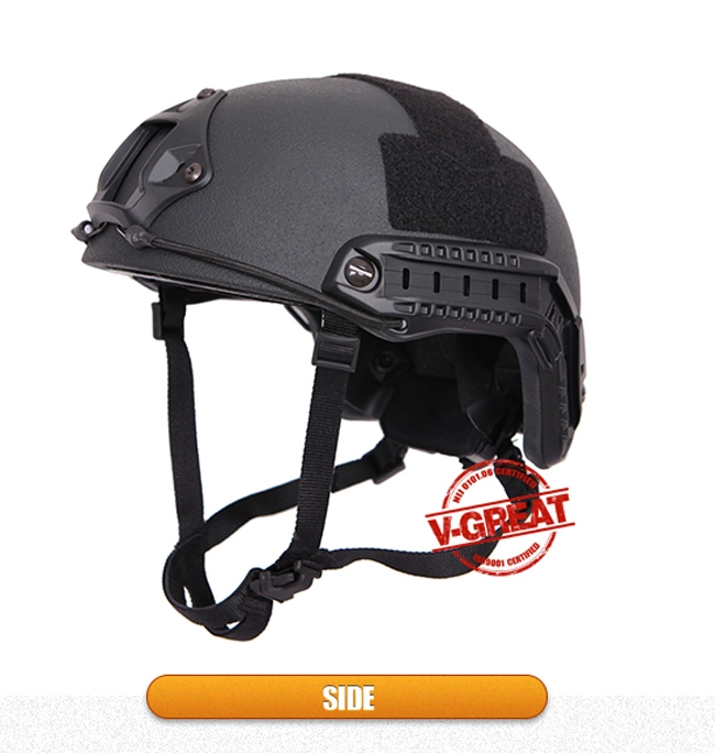 Nij Certified Black Fast Helmet with Ce Certificate