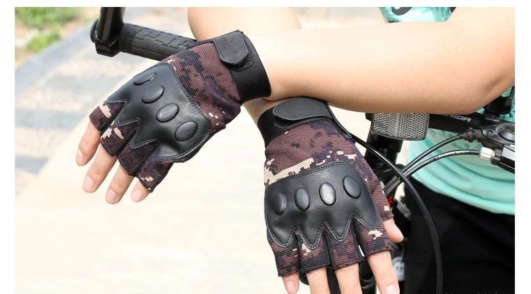 Cool Style Fashion High Quality Cheap Wholesale Custom Protective Half Finger Sporting Cycling Motorcycling Summer Breathable Boxing Tactical Glove